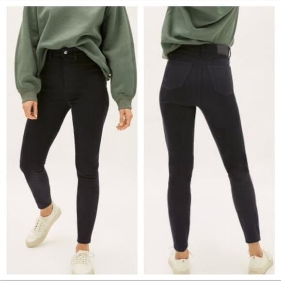 NEW Everlane The Way High Skinny Jeans‎ in Black Size 29 Reg - Picture 2 of 6